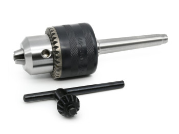 Rotur Keyed Drill Chuck & Mandrel 1MT (image for) Rotur Keyed Drill Chuck & Mandrel 1MT